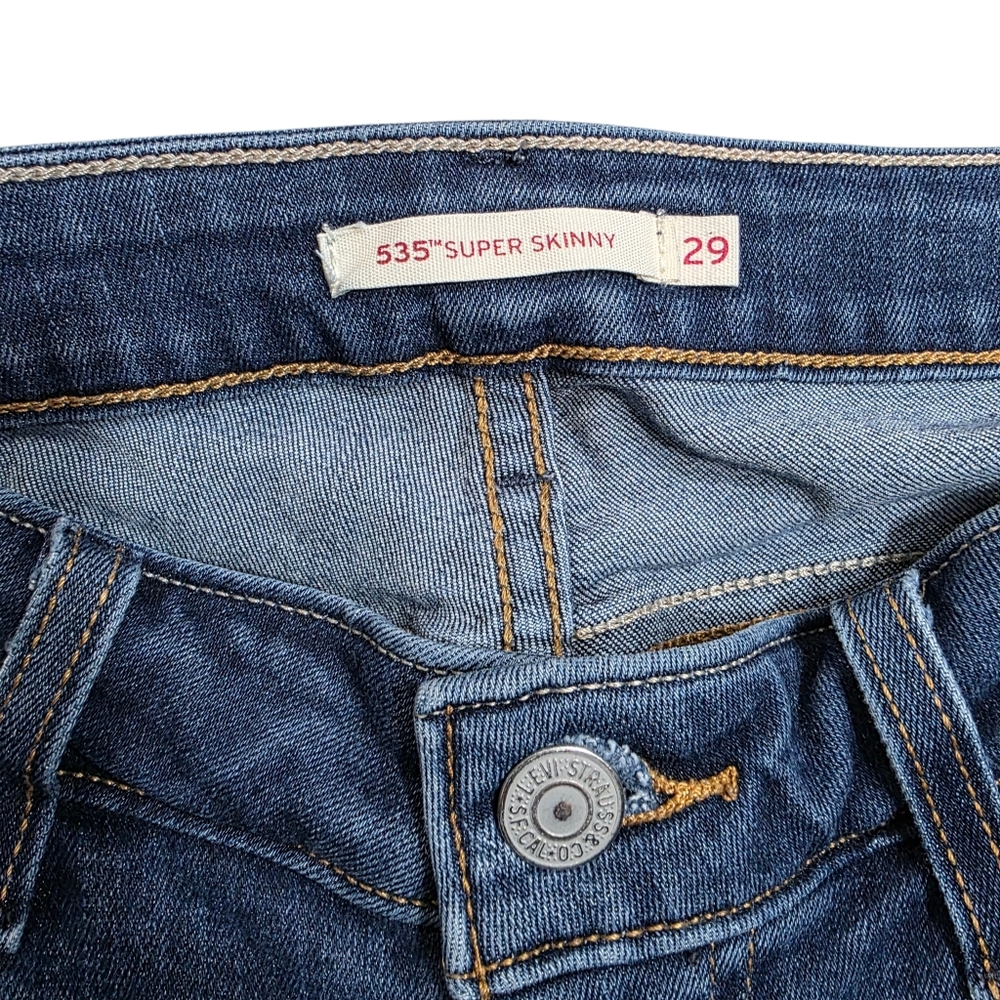 Levis 535 Super Skinny Jeans Sz 29 - Picture 4 of 6